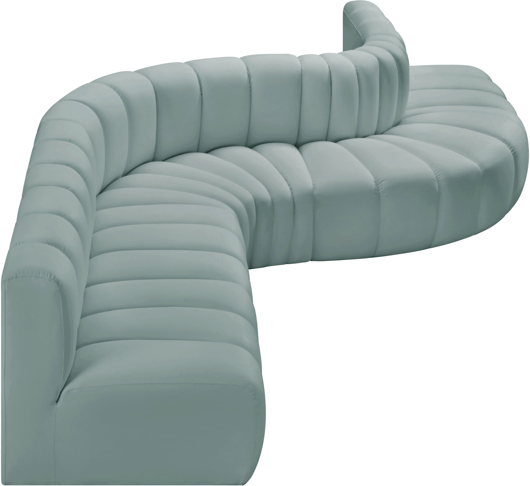 Arc - Faux Leather 7 Piece Modular Sofa