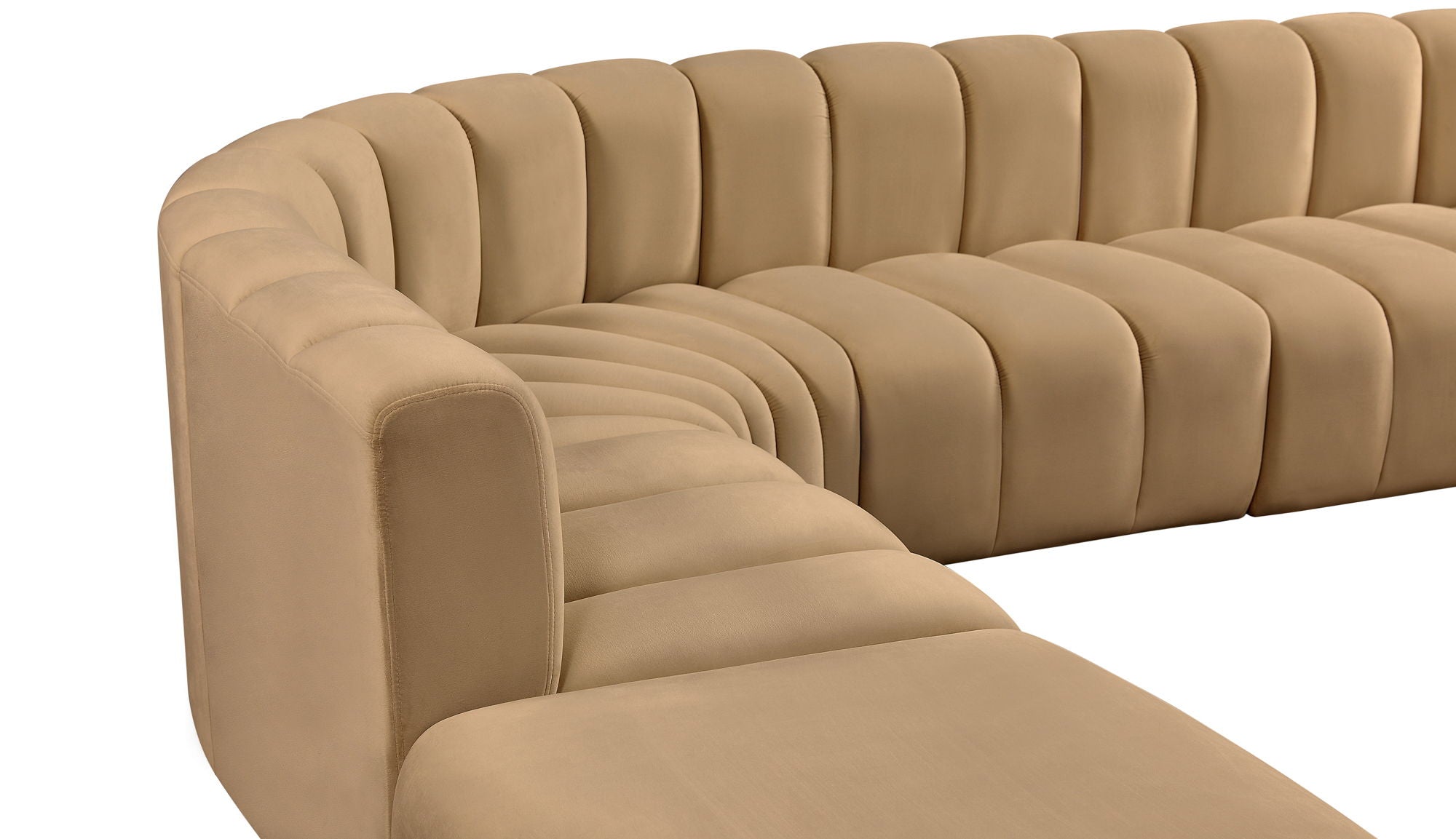 Arc - Velvet 7 Piece Corner Modular Sofa