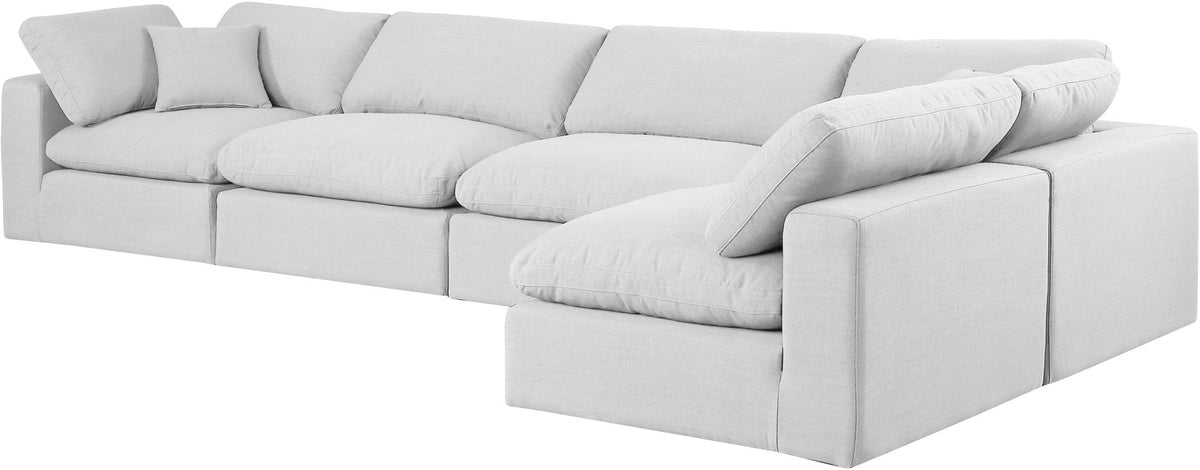 Comfy - 5 Piece Linen Modular Sectional