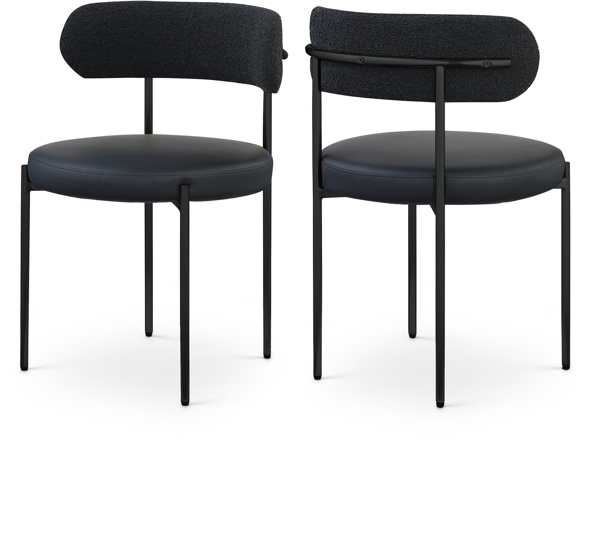 Beacon - Faux Leather Dining Chair With Black Legs (Set of 2)