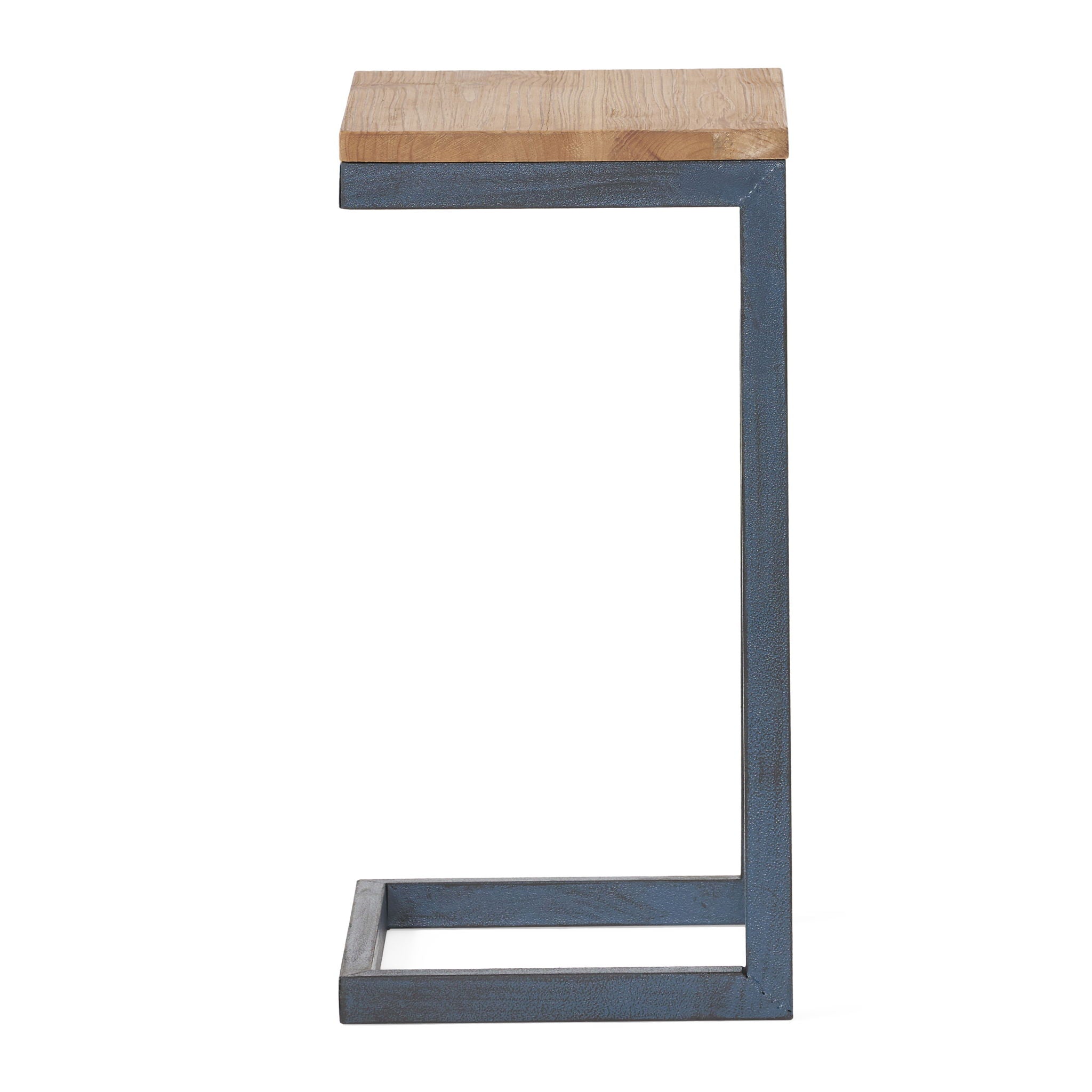 Kacha - Modern Industrial Firwood Nesting Tables (Set of 3) With Iron Frame - Antique Brown / Black