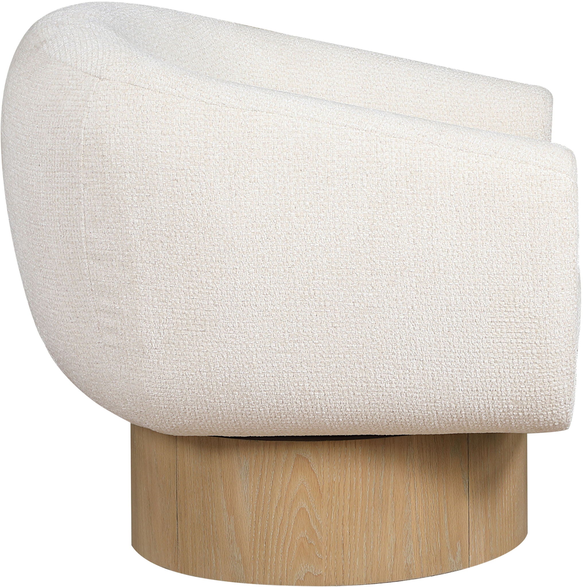 Avella - Interwoven Fabric Swivel Accent Chair - Light Brown Base