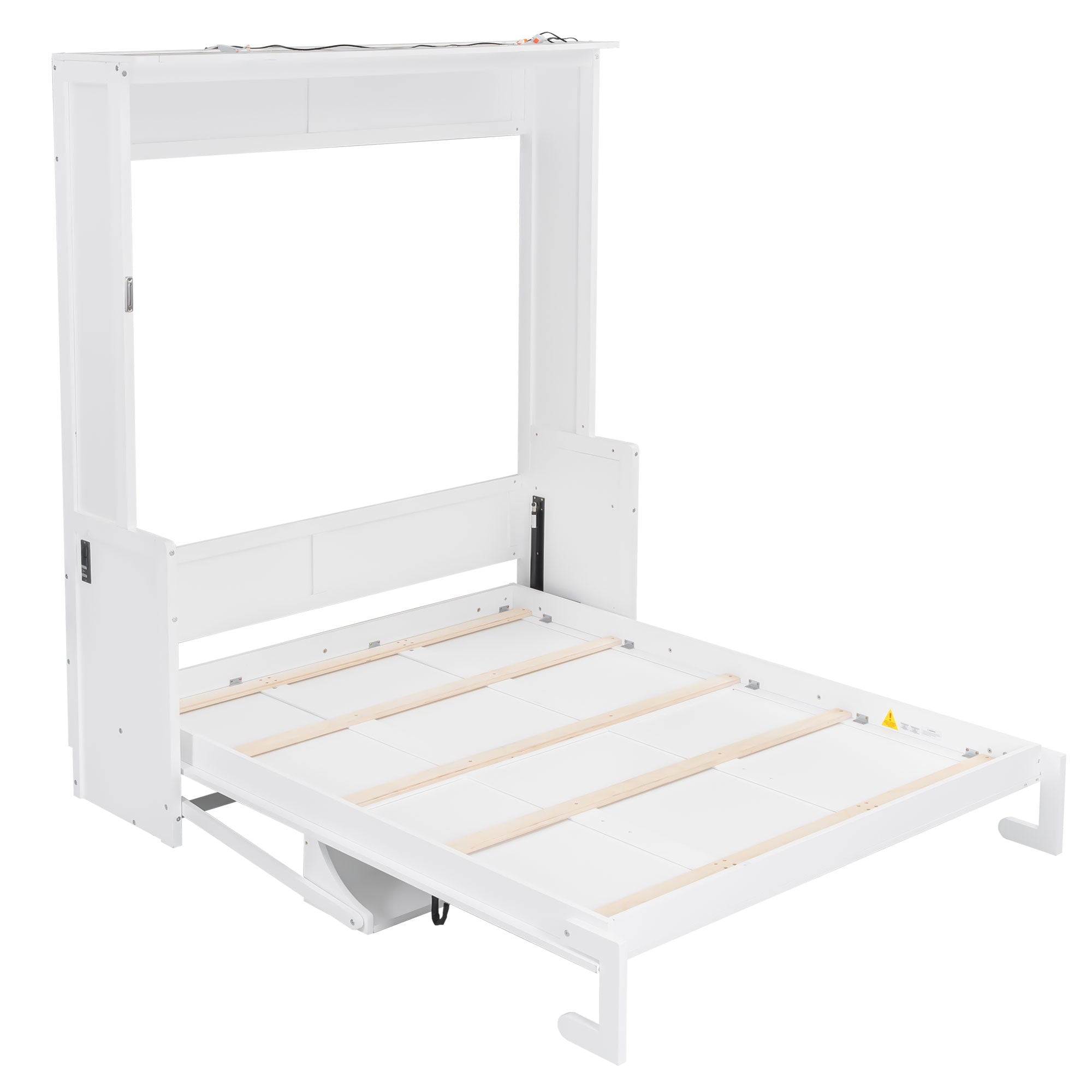 Murphy Bed With Desk, LED Lights And USB Charging Station