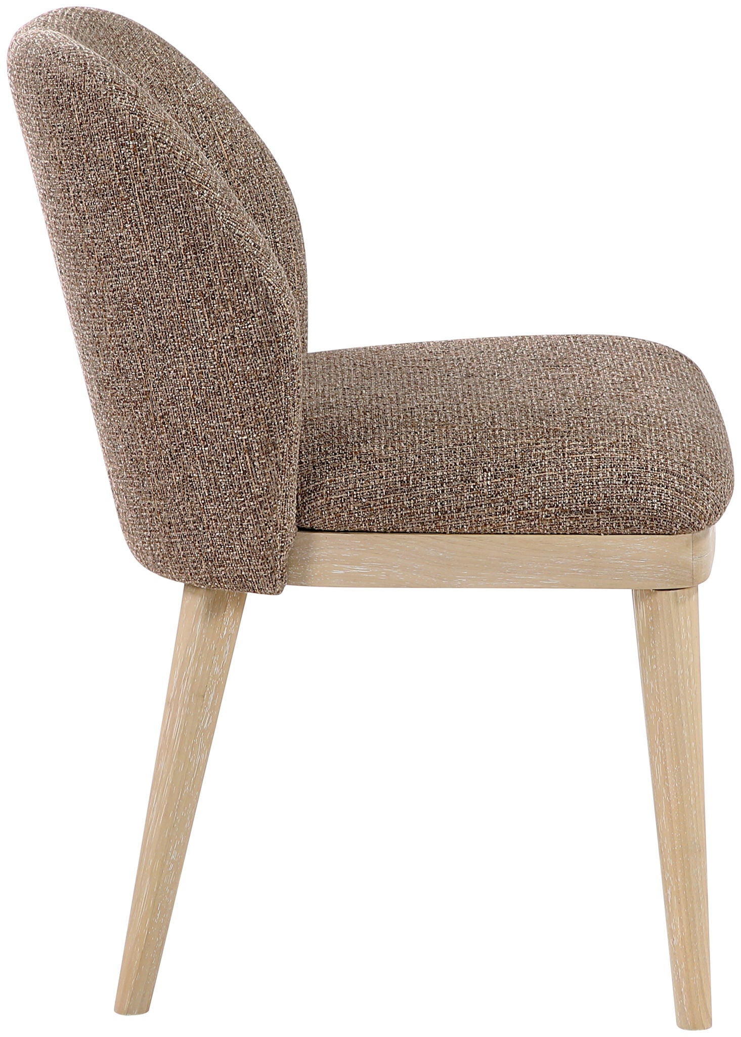 Valeo - Linen Textured Fabric Upholstered Dining Chair (Set of 2) - Painted Natural Base
