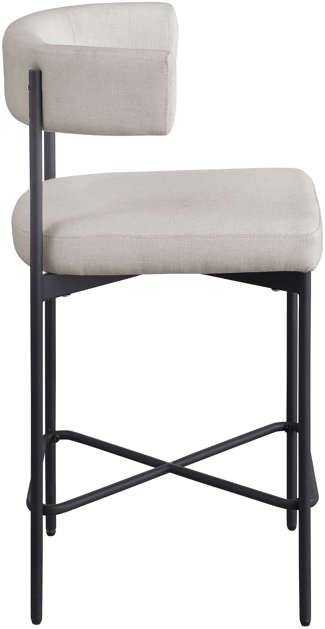 Rivage - Durable Stool With Black Frame (Set of 2)