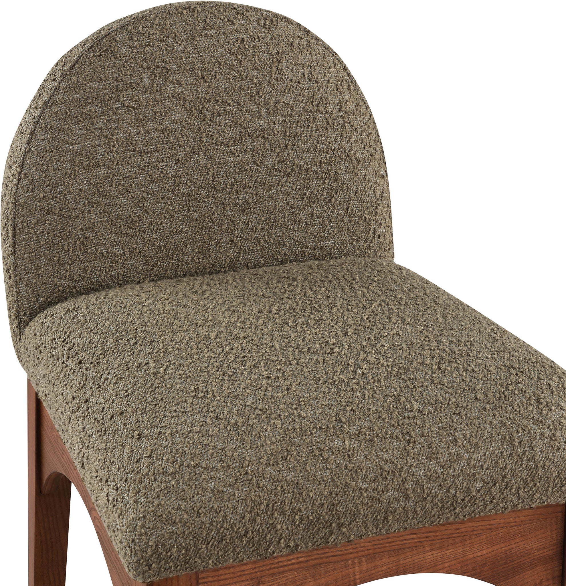 Waldorf - Boucle Stool With Brown Legs