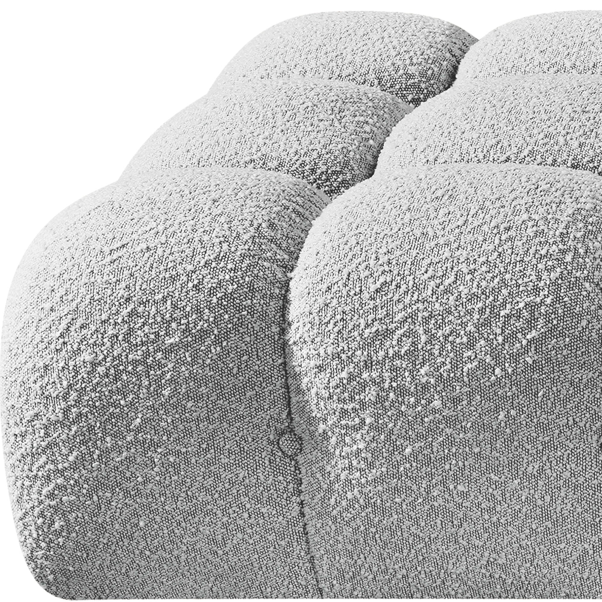 Ames - 3 Piece Boucle Upholstered Modular Sofa With 2 Backless Seats
