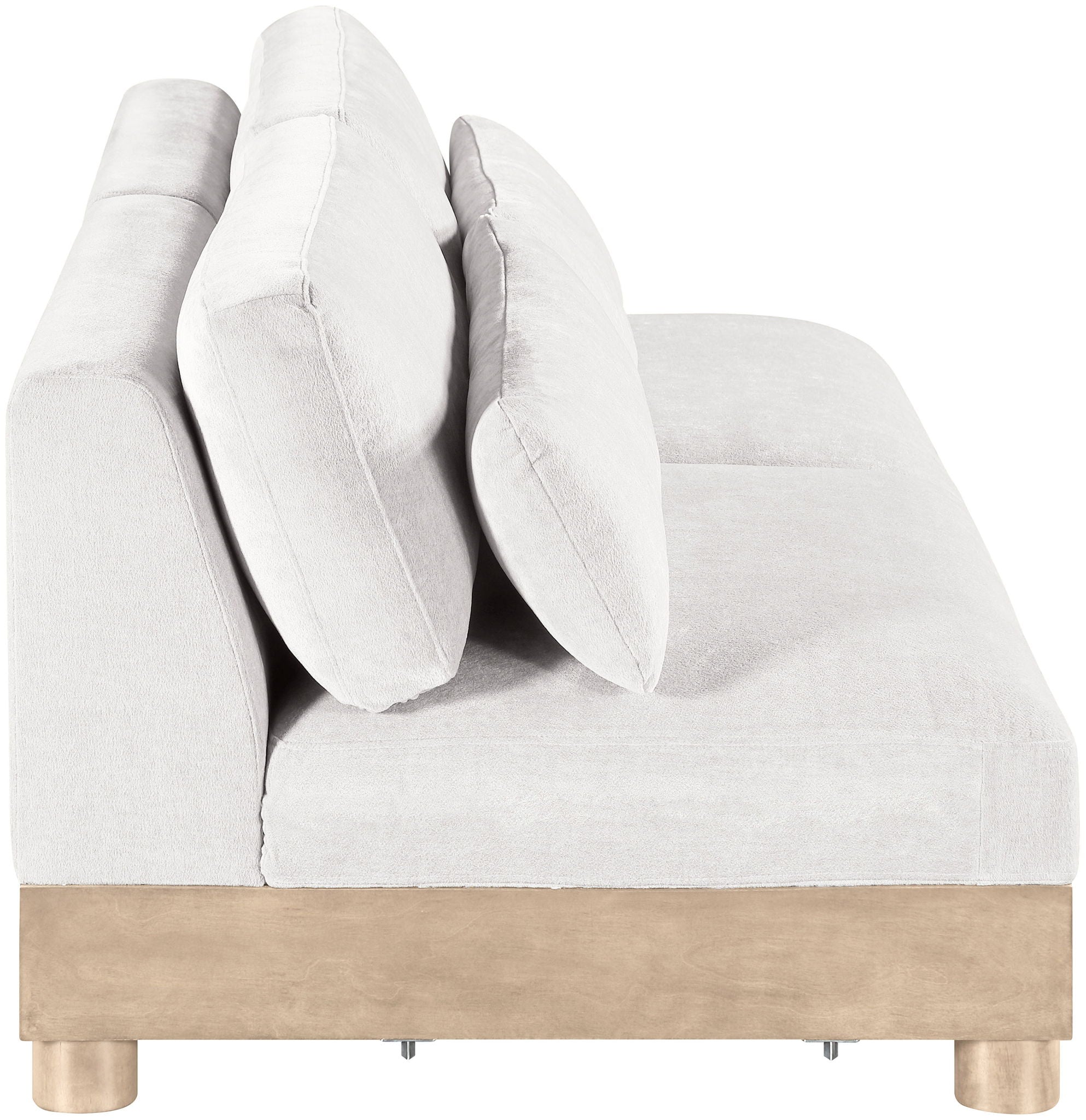 Turin - Chenille Fabric Upholstered Modular Sectional - White