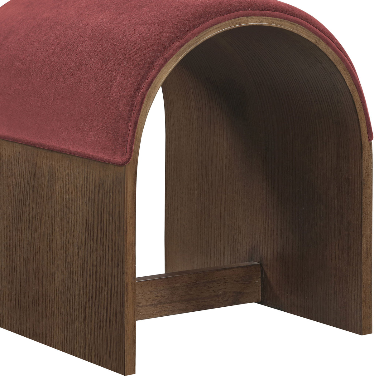 Sable - Velvet Performance Fabric Upholstered Bench