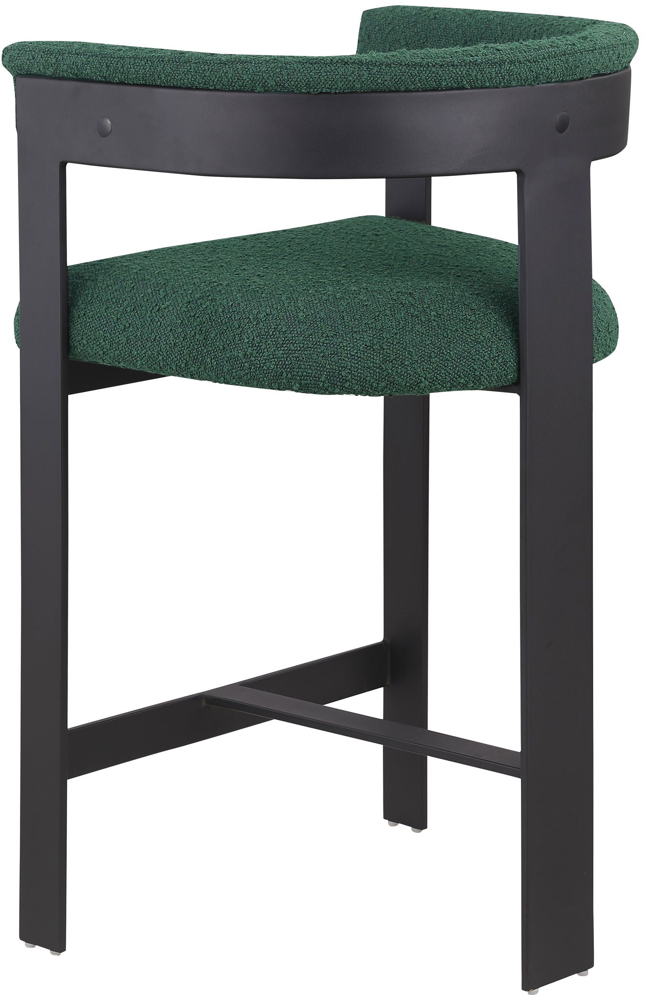 Romeo - Boucle Counter Stool With Black Base (Set of 2)