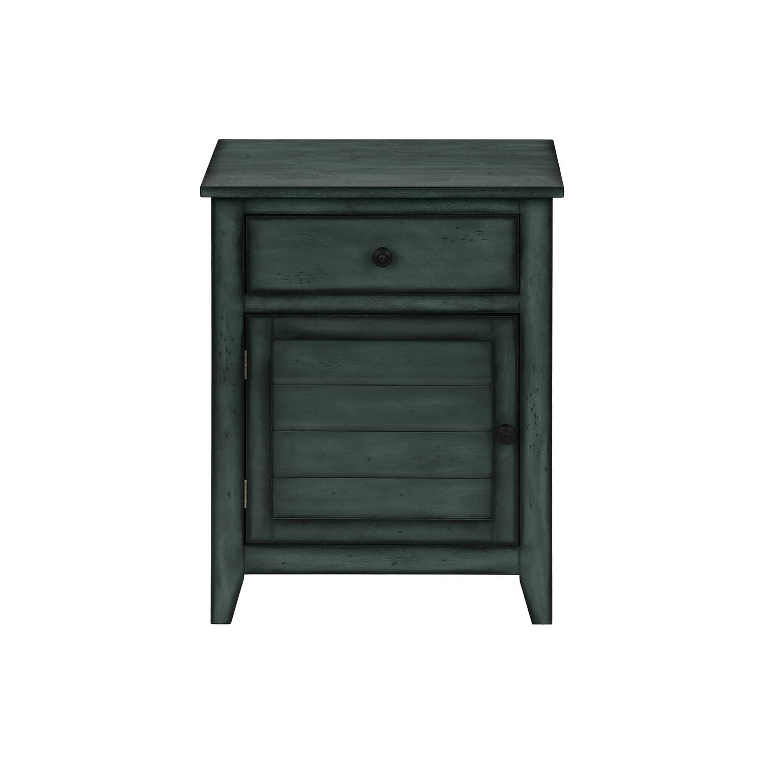 Accent Table With Storage Drawer - Blue