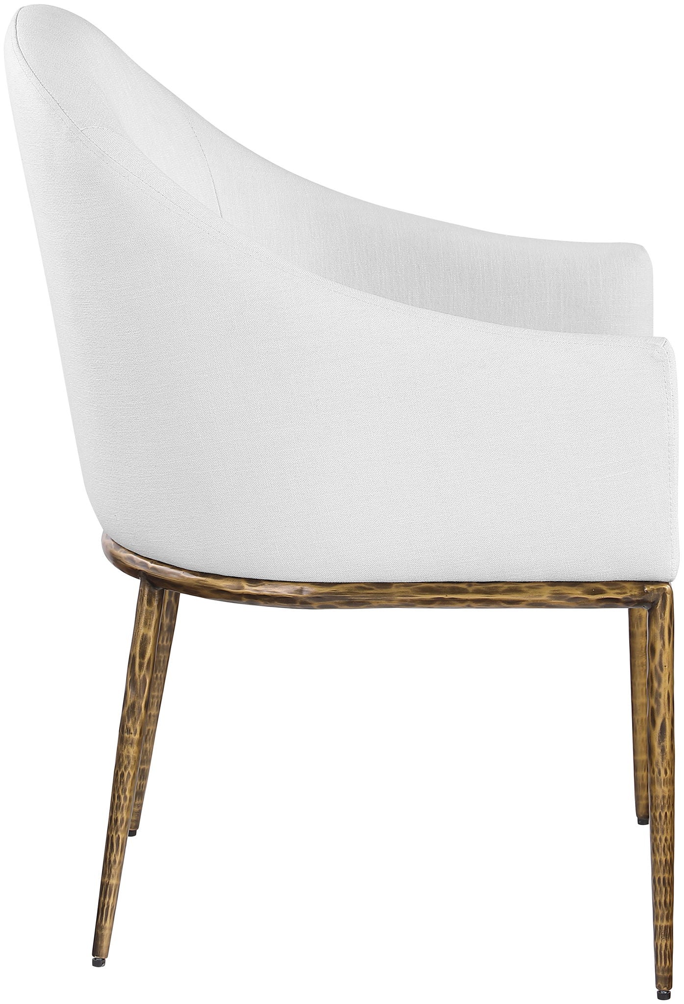 Ferro - Upholstered Dining Arm Chair With Brushed Gold Legs
