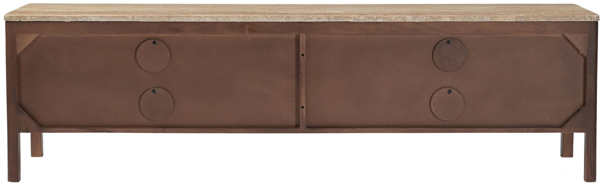 Varenna - 69" Genuine Marble And Acacia Wood Media Console