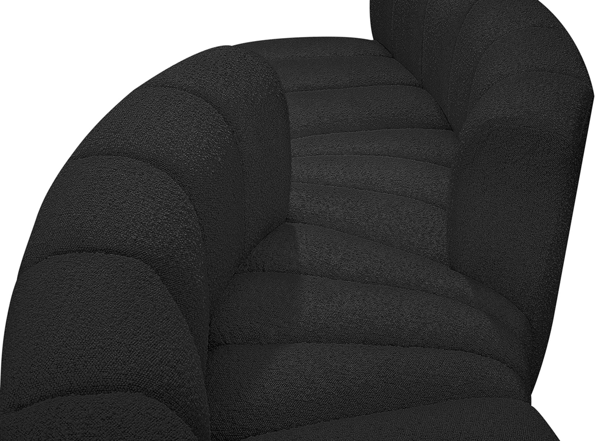 Arc - Boucle Fabric 4 Piece Curved Modular Sofa