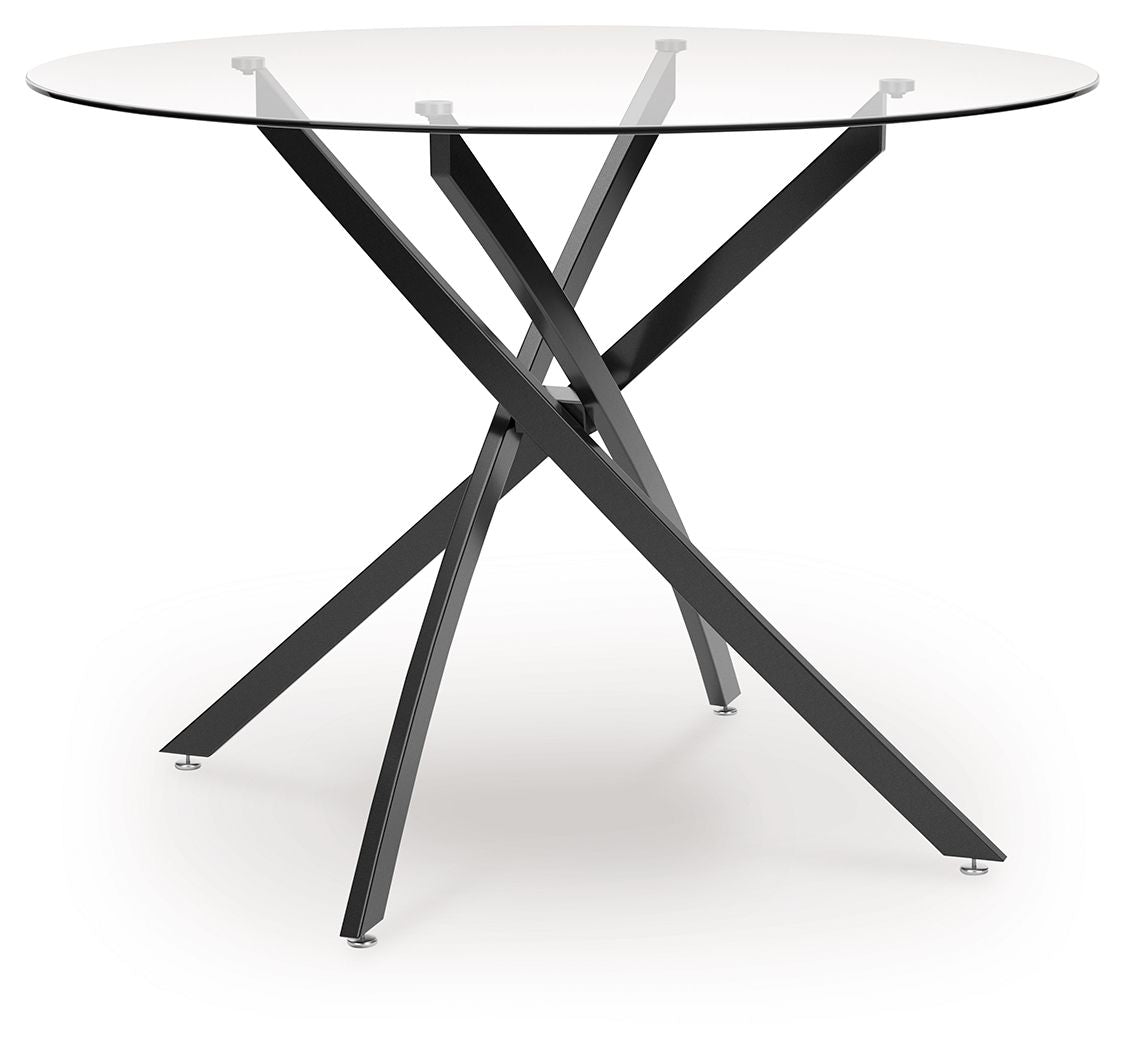 Pharwynn - 5 Pc. - Dining Room Table, 4 Side Chair - Black