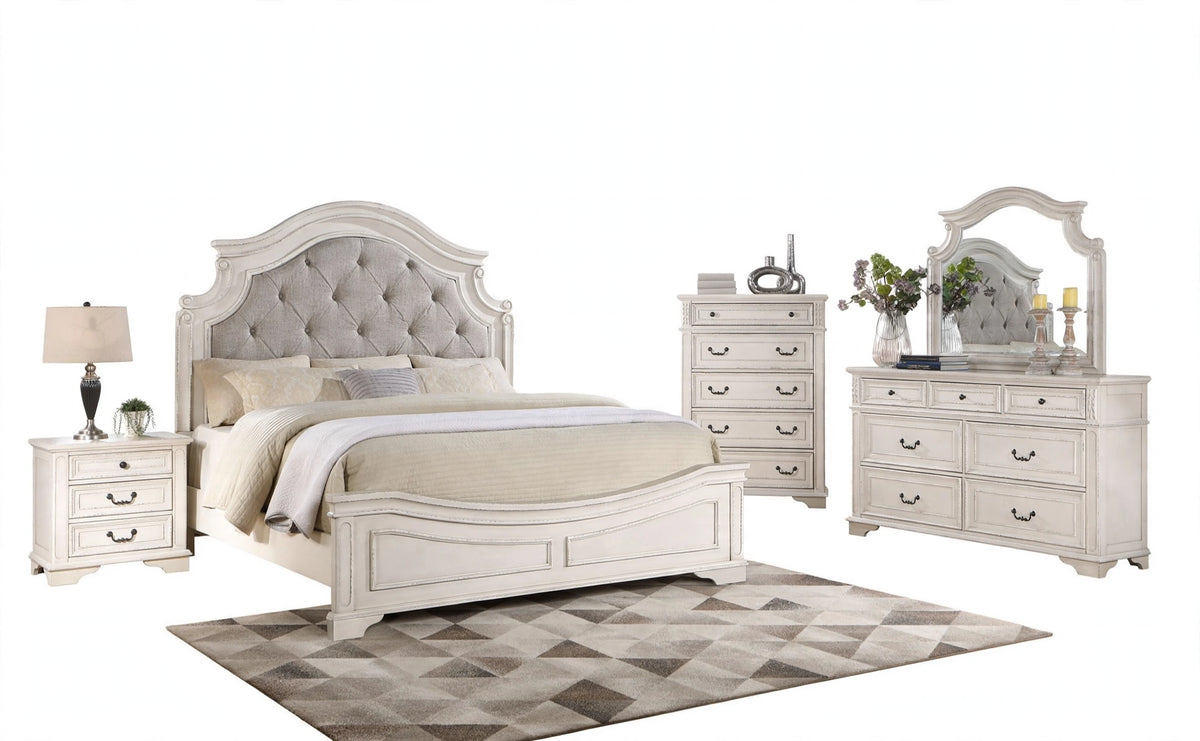 Solstice Antique White Bedroom Set