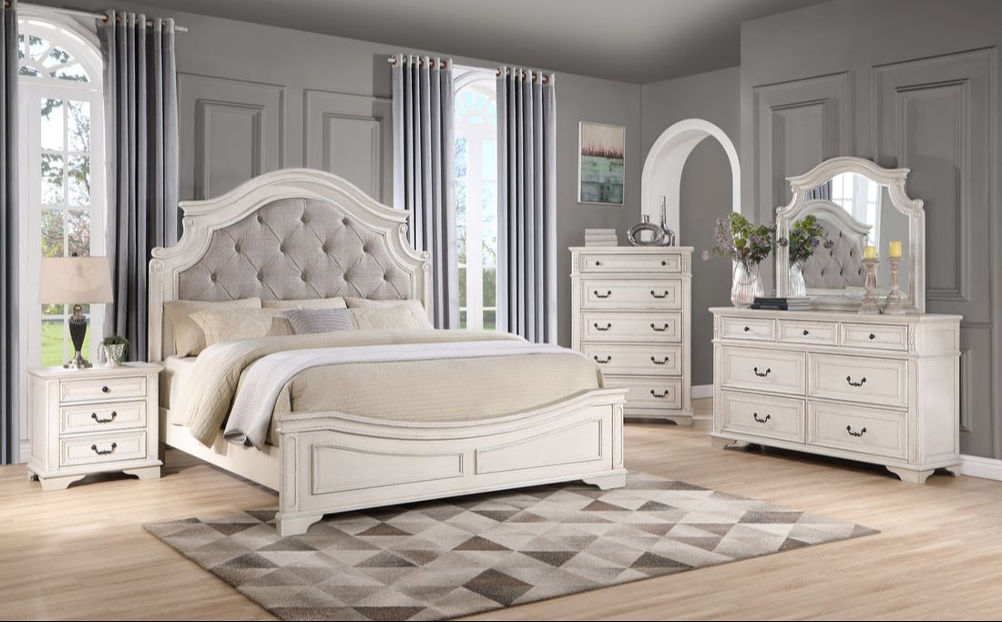 Solstice Antique White Bedroom Set - Original