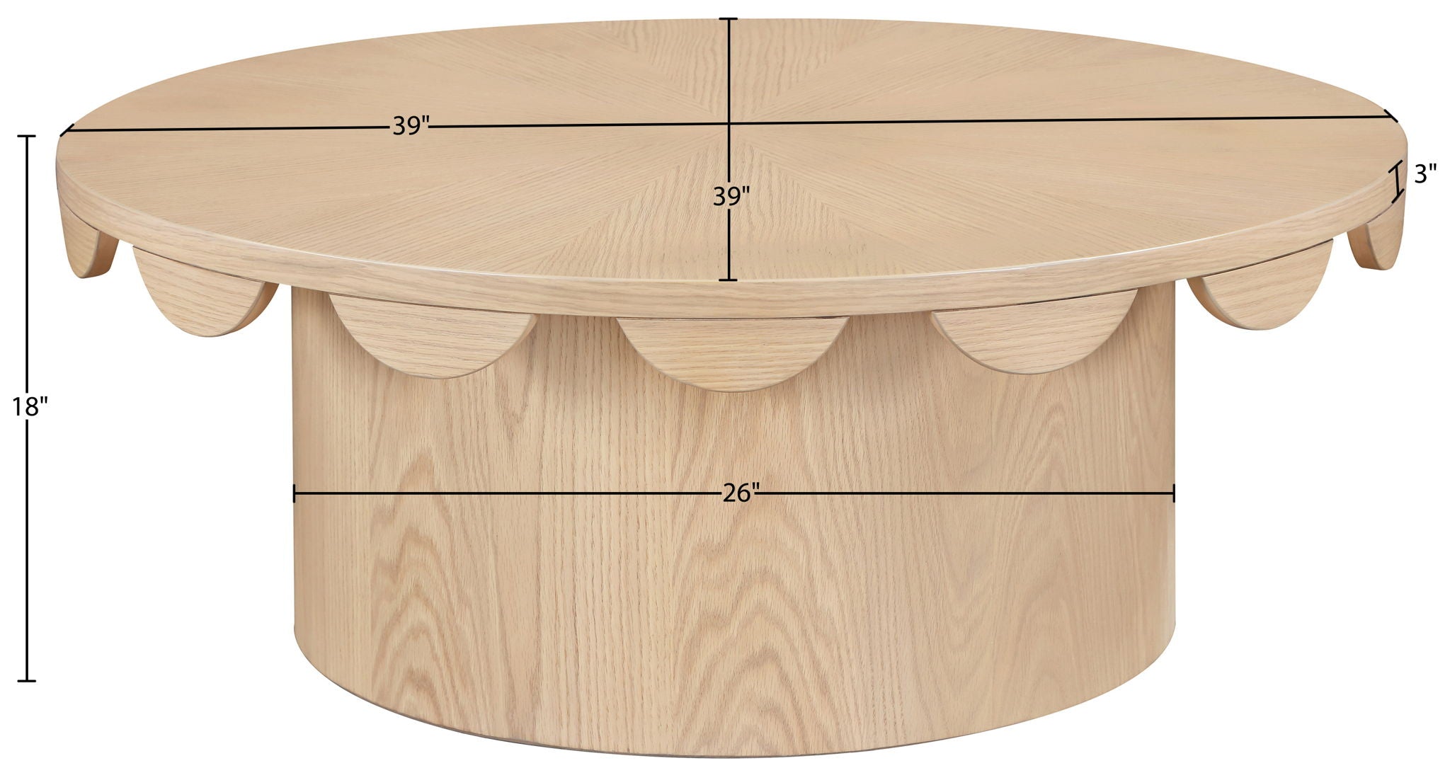Dahlia - Oak Veneer Table