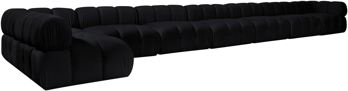 Orin - Velvet Performance Fabric Upholstered 8 Piece L-Shaped Sectional