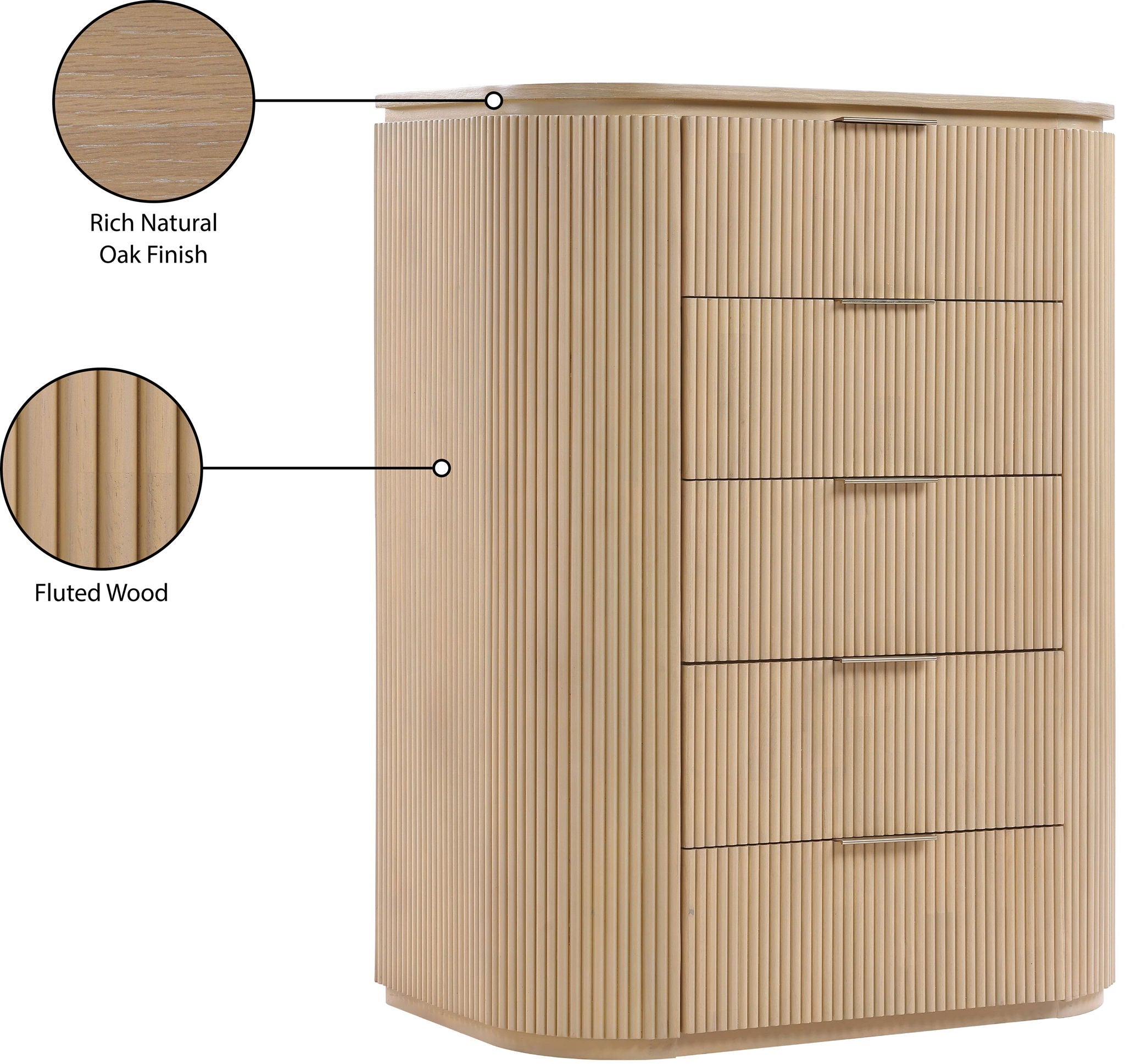 Astrid - Solid Wood And Oak Veneer Chest