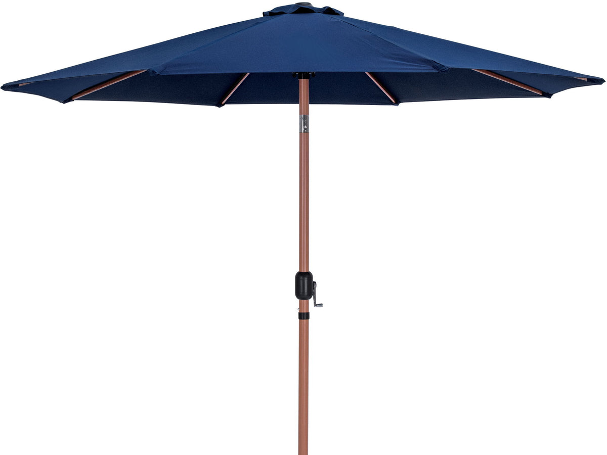 Fiji - Aluminum Patio Umbrella With Square Black And Teak Base