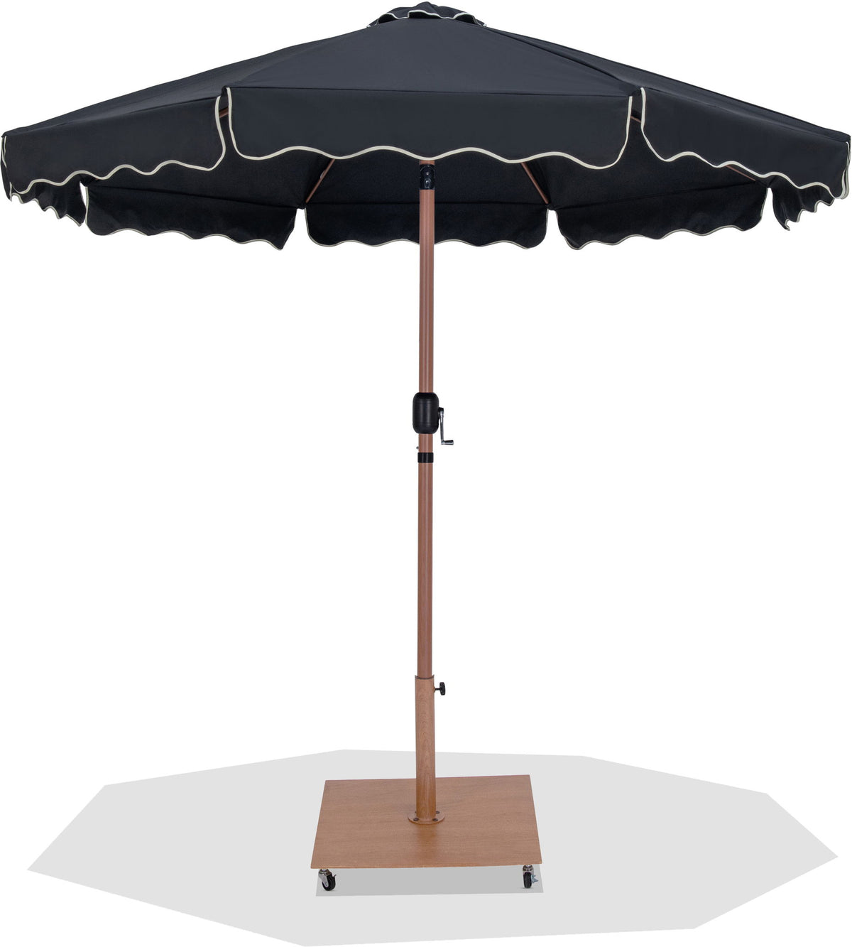 Amalfi - Aluminum Patio Umbrella - Light Brown Base / Light Brown Pole