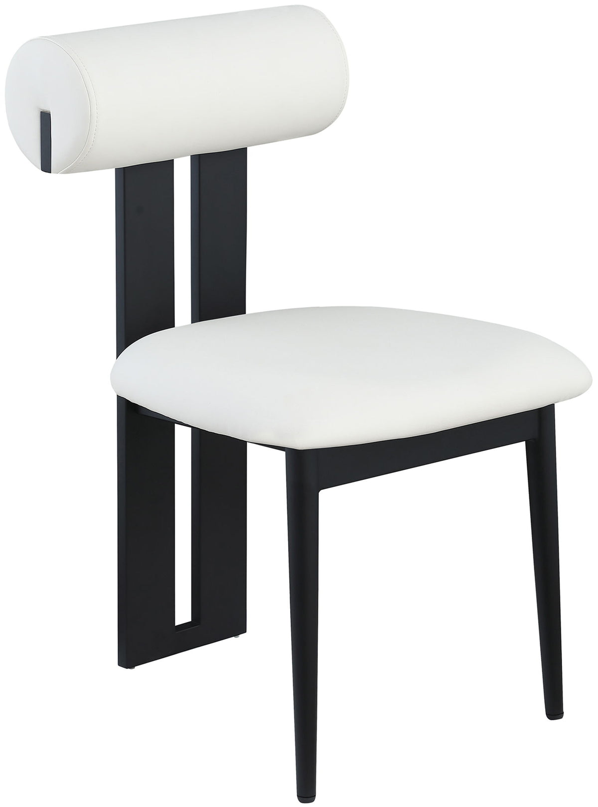 Dario - Faux Leather Dining Chair With Black Frame (Set of 2)