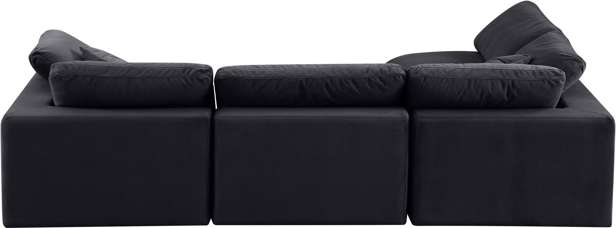 Comfy - 4 Piece Velvet Modular Armless Sectional