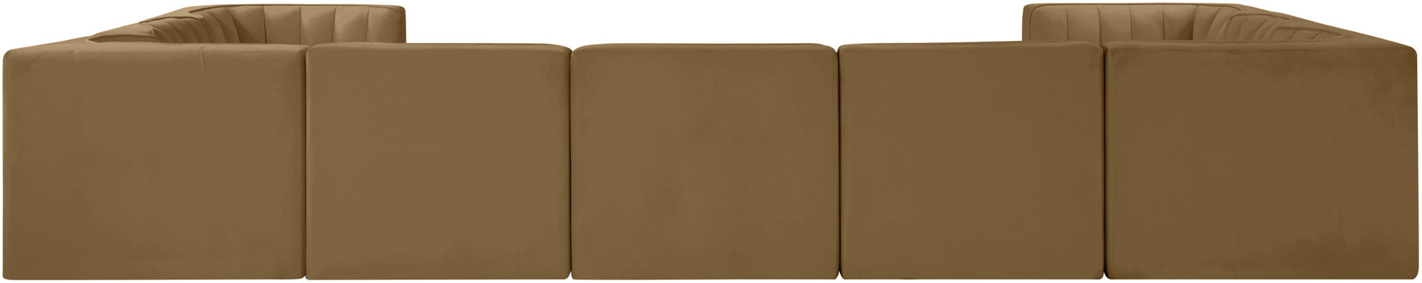 Rummi - Velvet Performance Fabric Upholstered 9 Piece Modular Sectional
