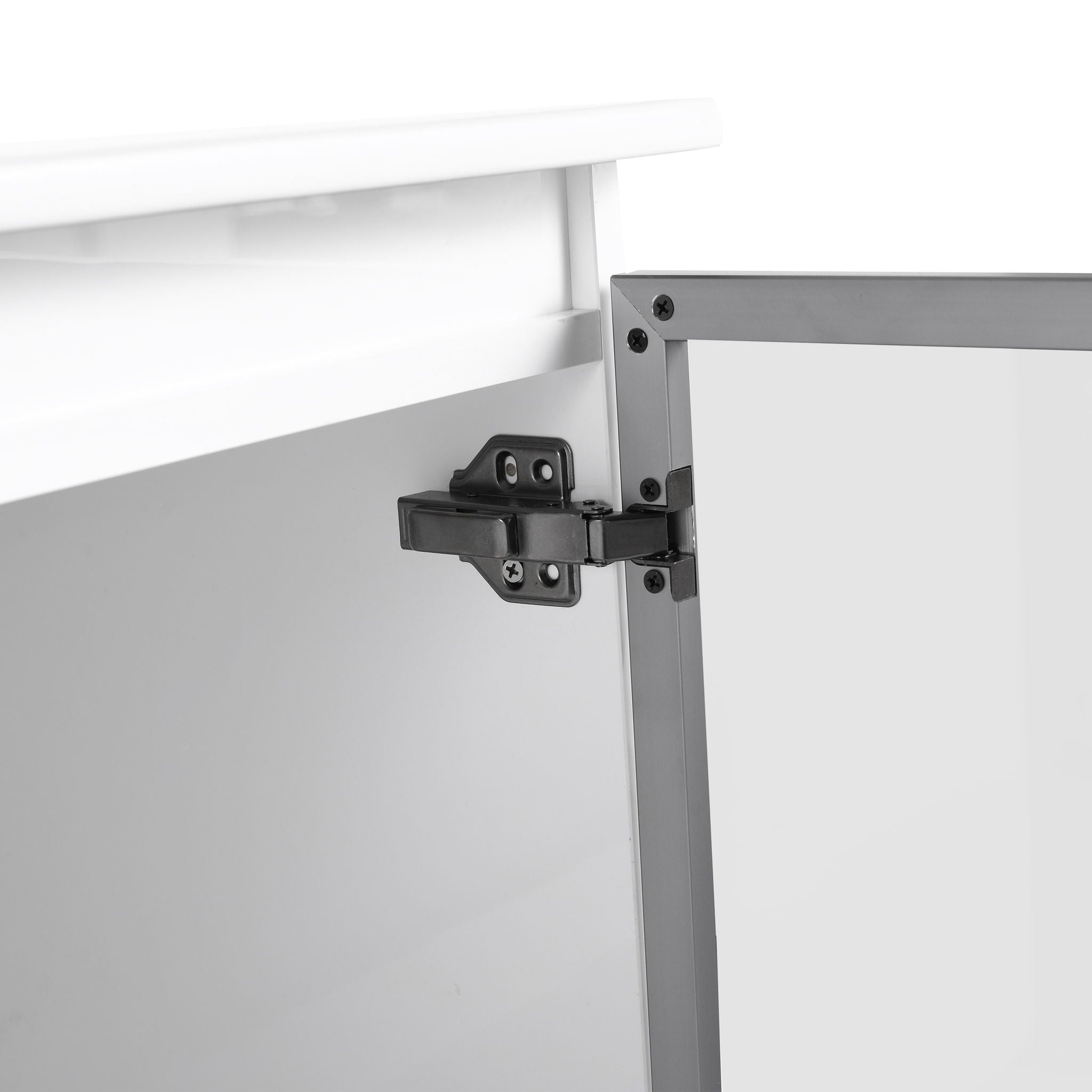 36" (35 1 / 4") Wall Mounted Bathroom Vanity, Cabinet With Half Door (Excluding Sink) - Glossy White