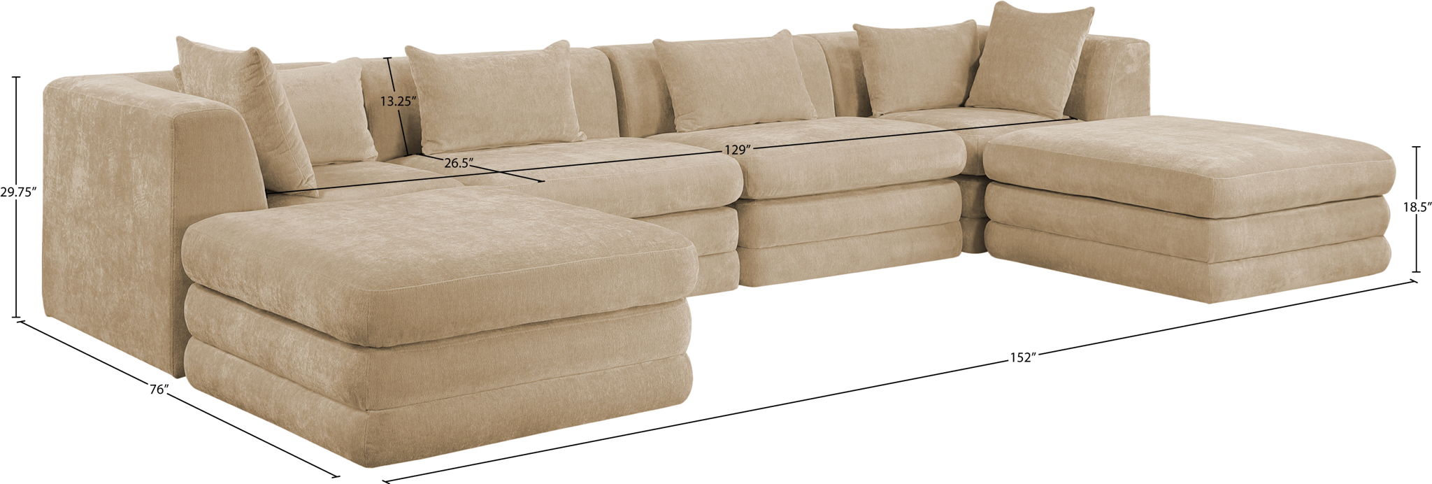 Stellar - 6 Piece Upholstered Modular Sectional