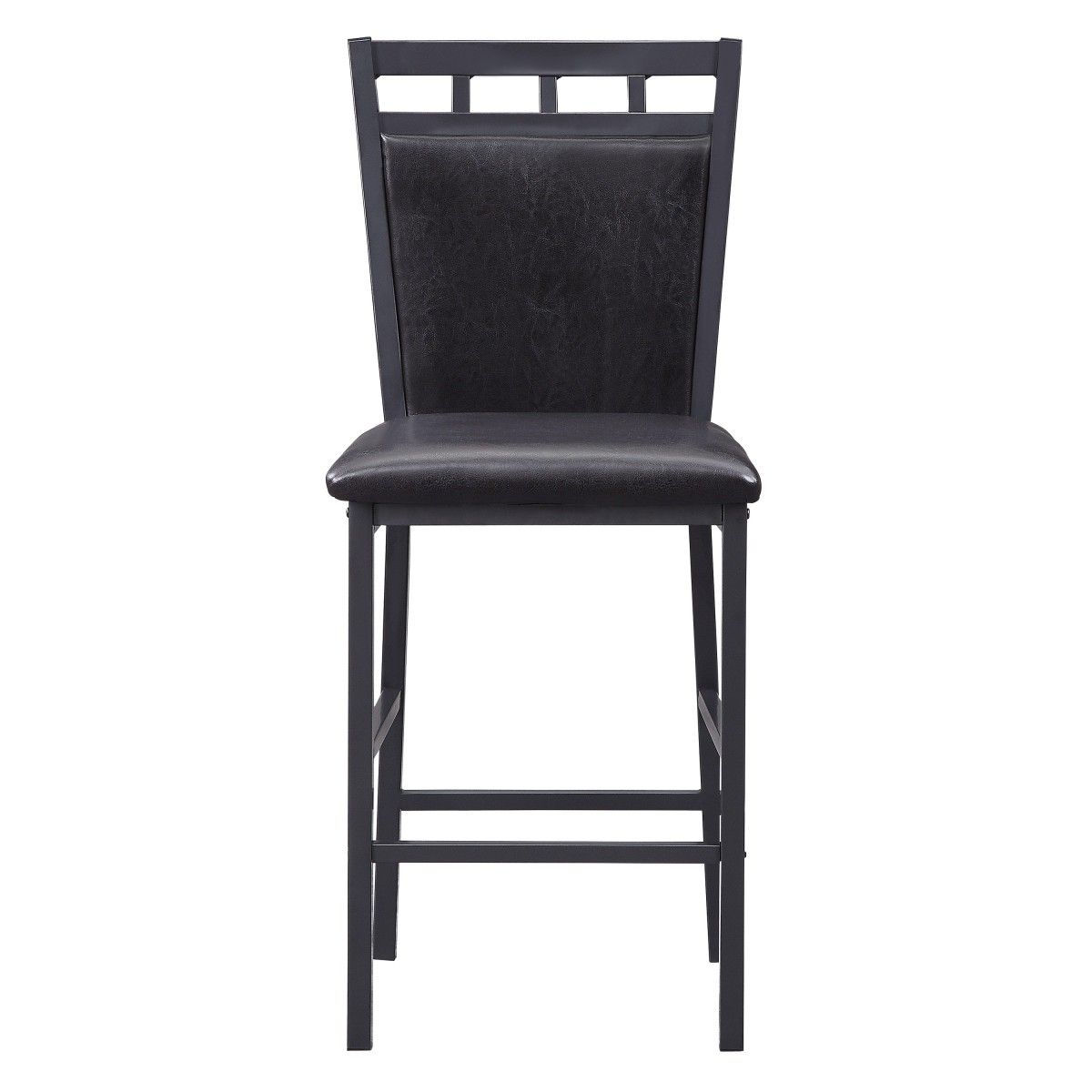Olney - 5 Piece Counter Height Set With Faux Marble Top - Black / Dark Brown