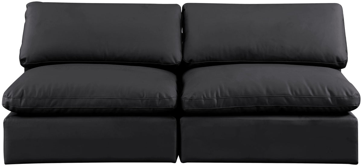 Comfy - Faux Leather Modular Armless Sofa 2 Seats