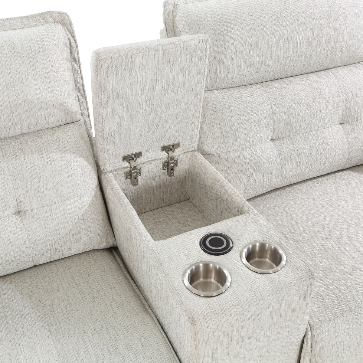 Salida - Power Double Reclining Loveseat With Center Console And Power Headrests - White