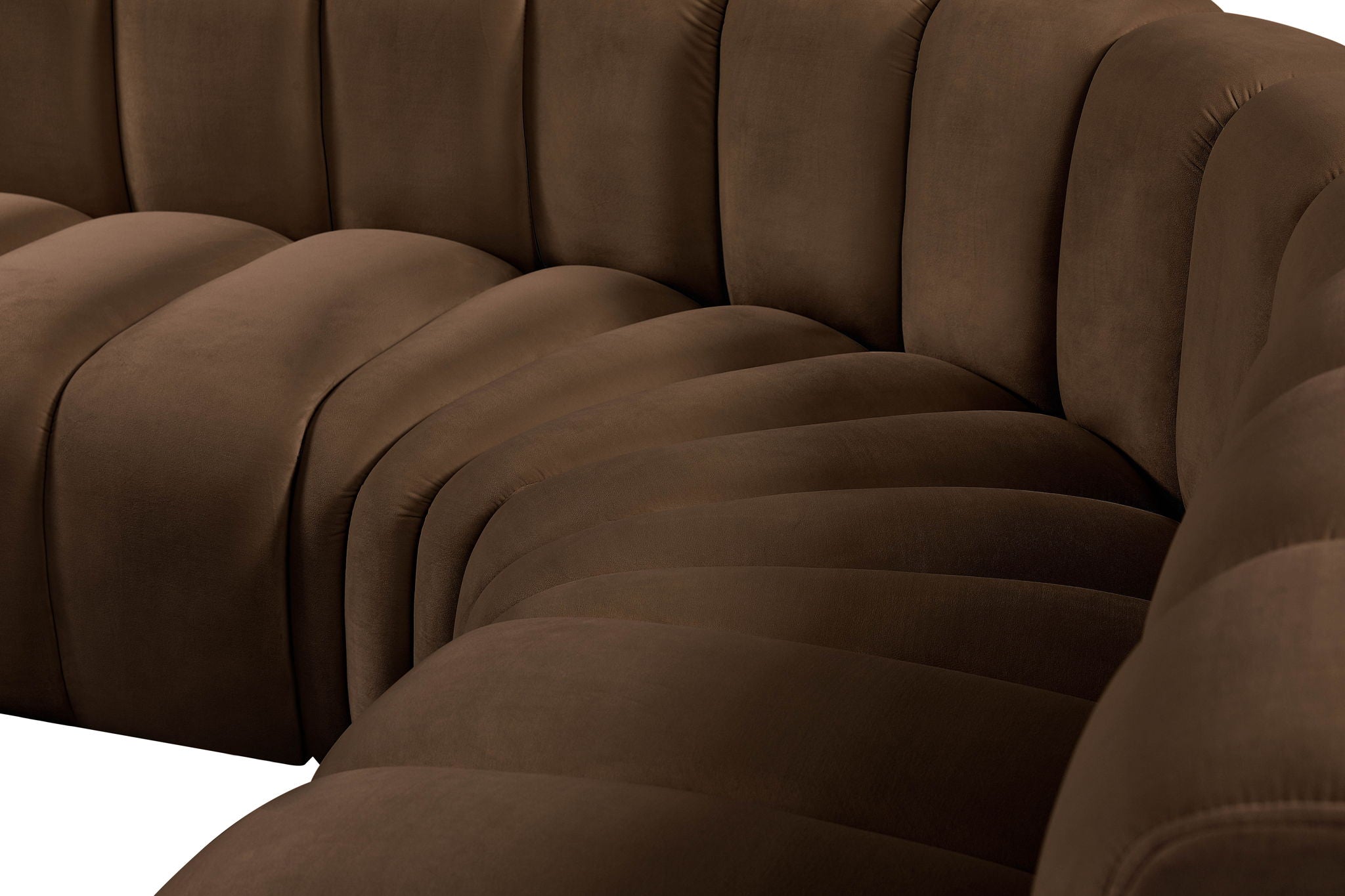 Arc - Velvet 5 Piece Corner Modular Sofa