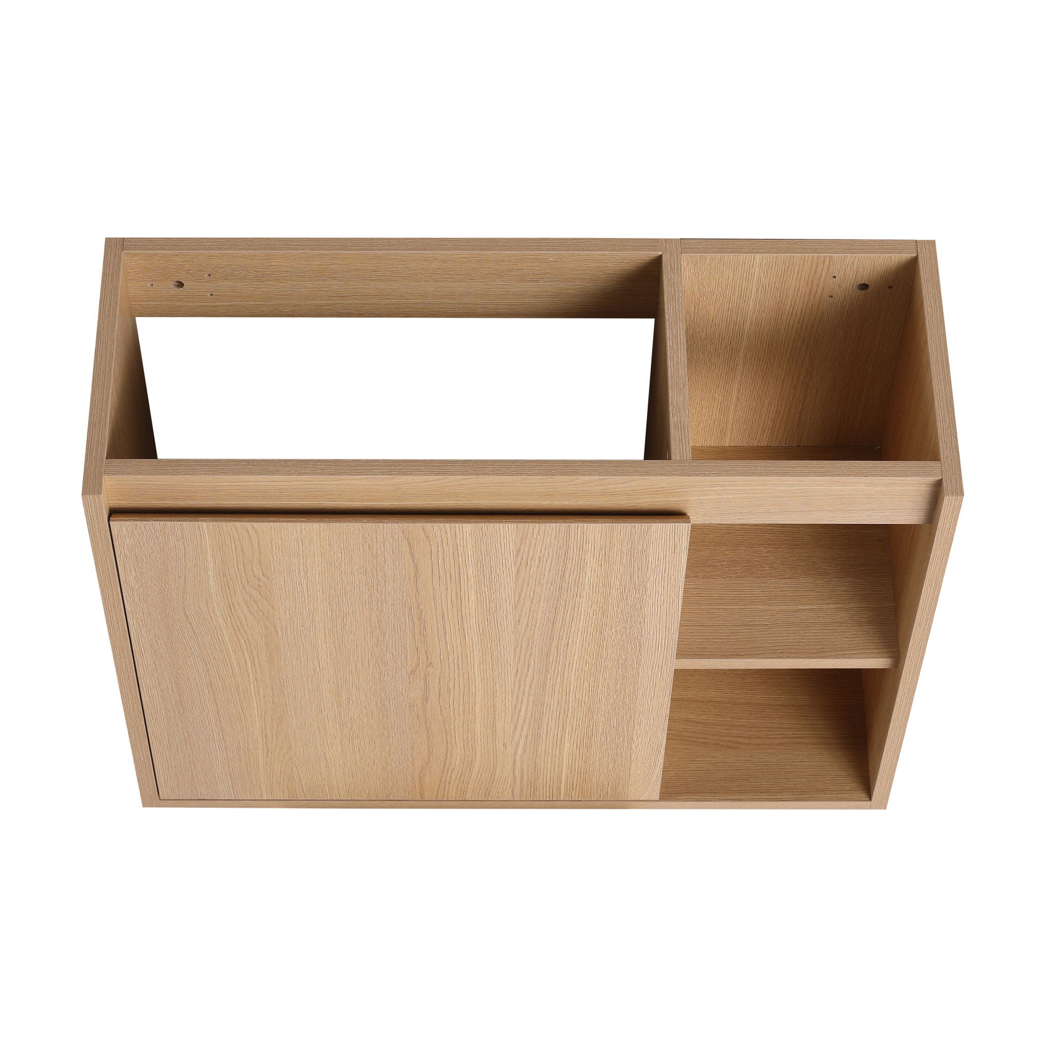 26" Wall Mounted Bathroom Vanity With Sink & Soft Close Door - Oak