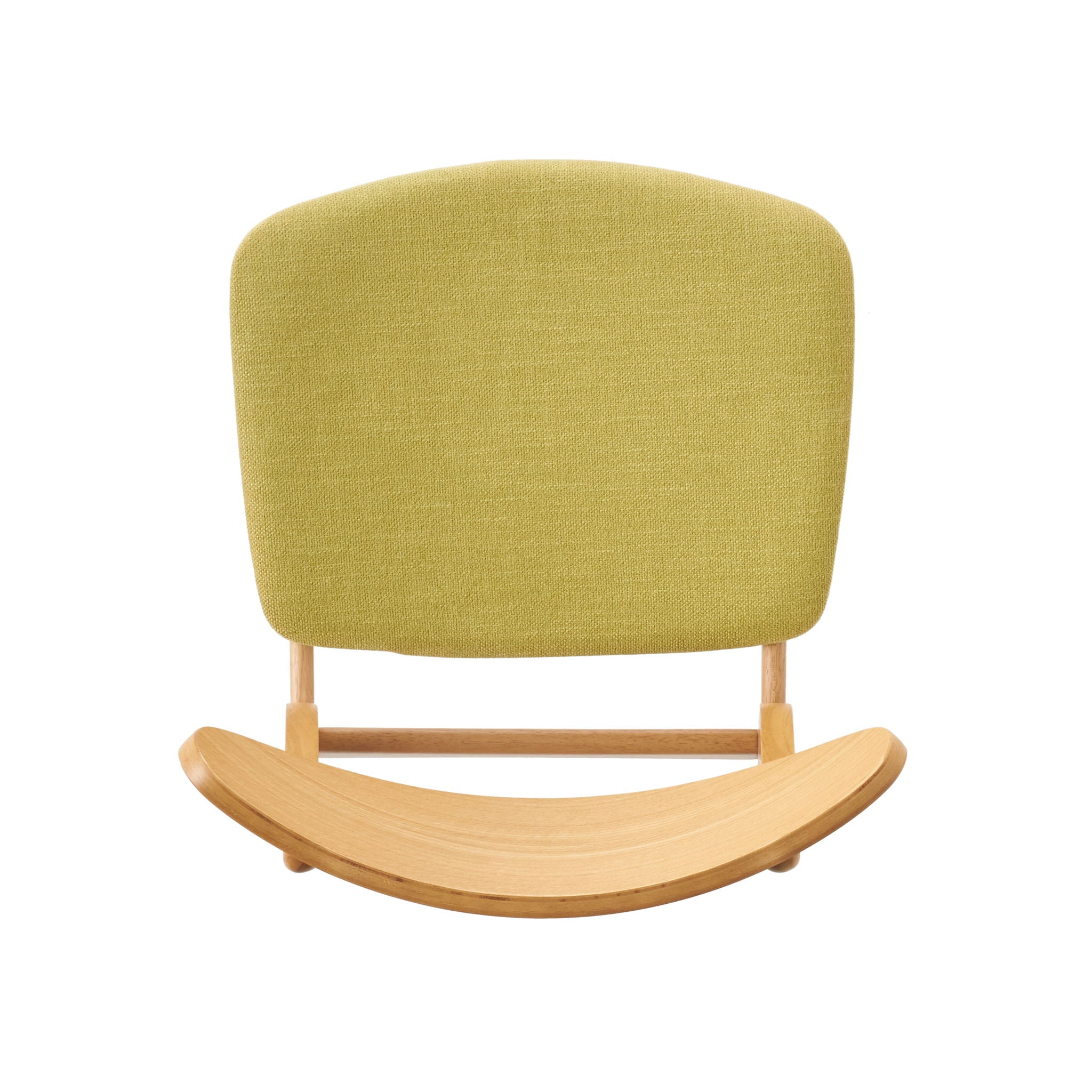 Contemporary Fabric Dining Chair With Wood And Sleek Design - Green