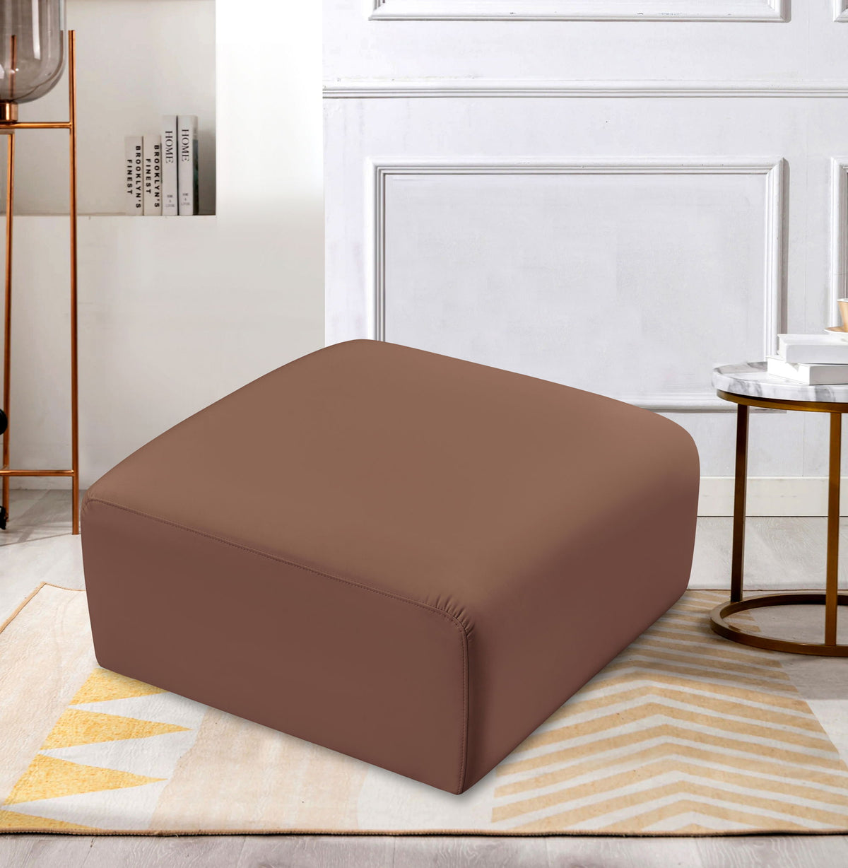 Arc - Faux Leather Ottoman