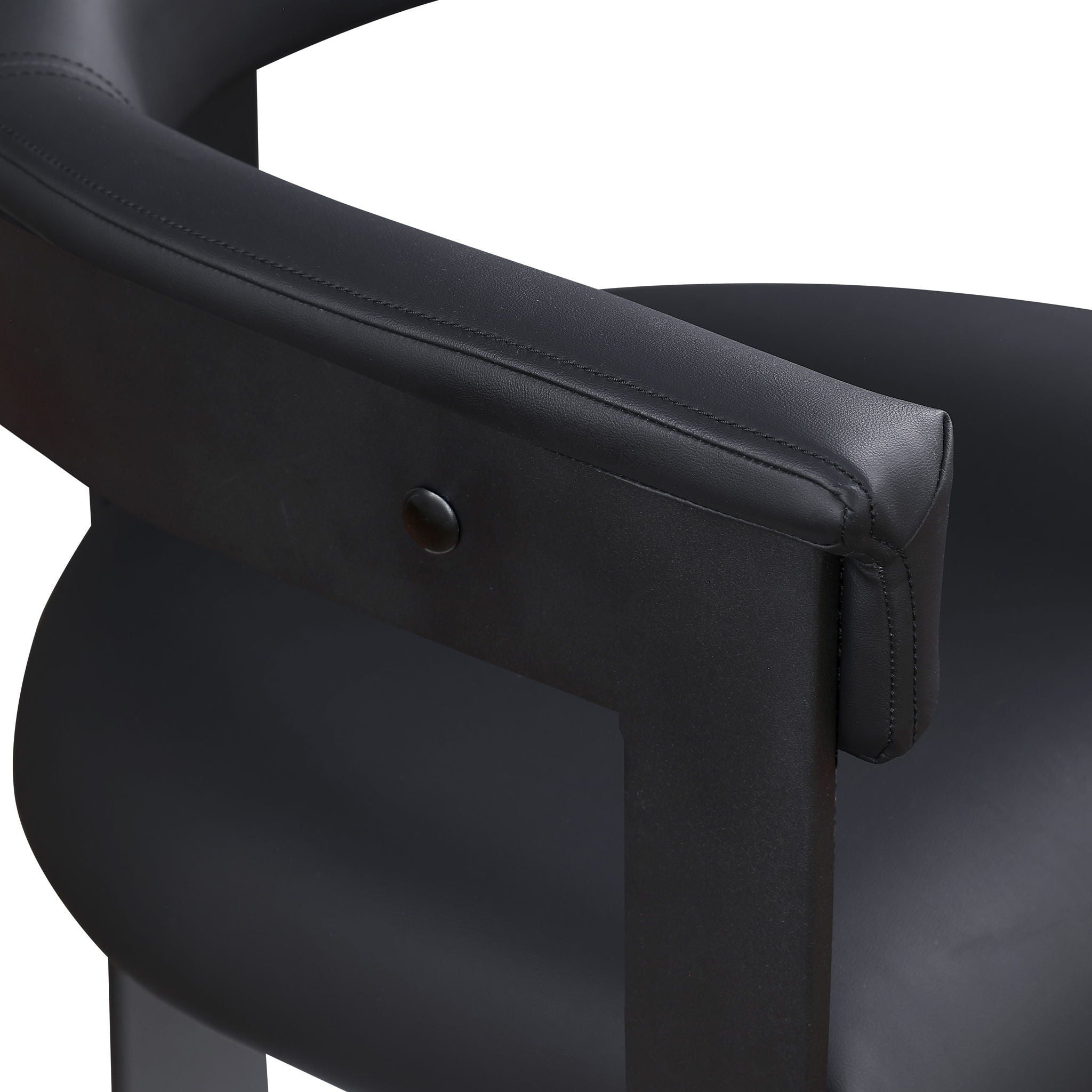 Romeo - Faux Leather Dining Chair With Black Base (Set of 2)