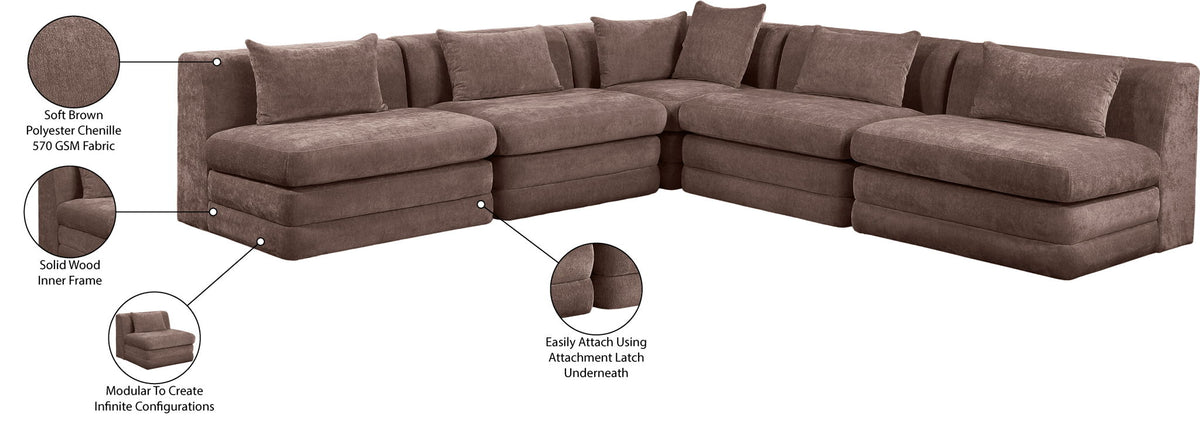 Stellar - 5 Piece Upholstered Modular Sectional