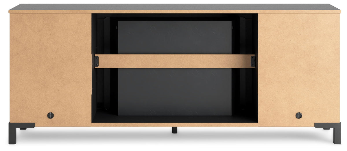 Cayberry - TV Stand With Fireplace - Black