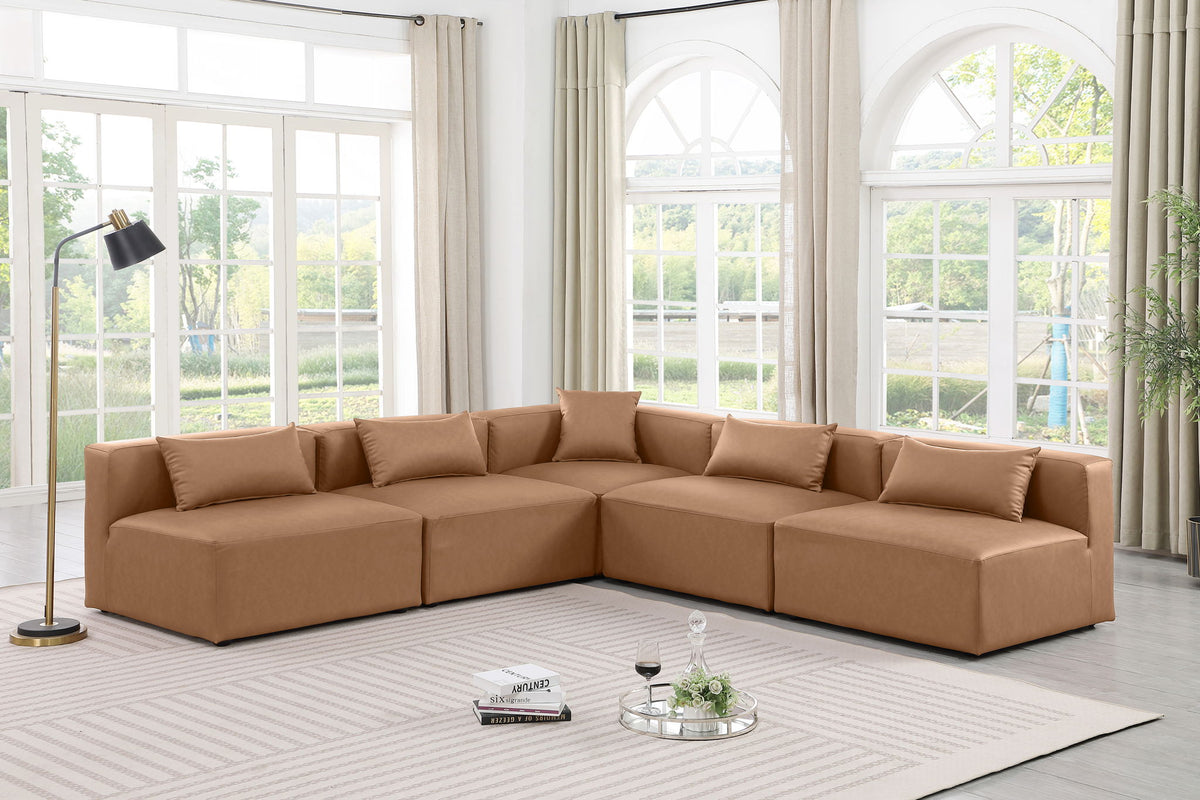 Cube - 5 Piece Modular Corner Armless Sectional