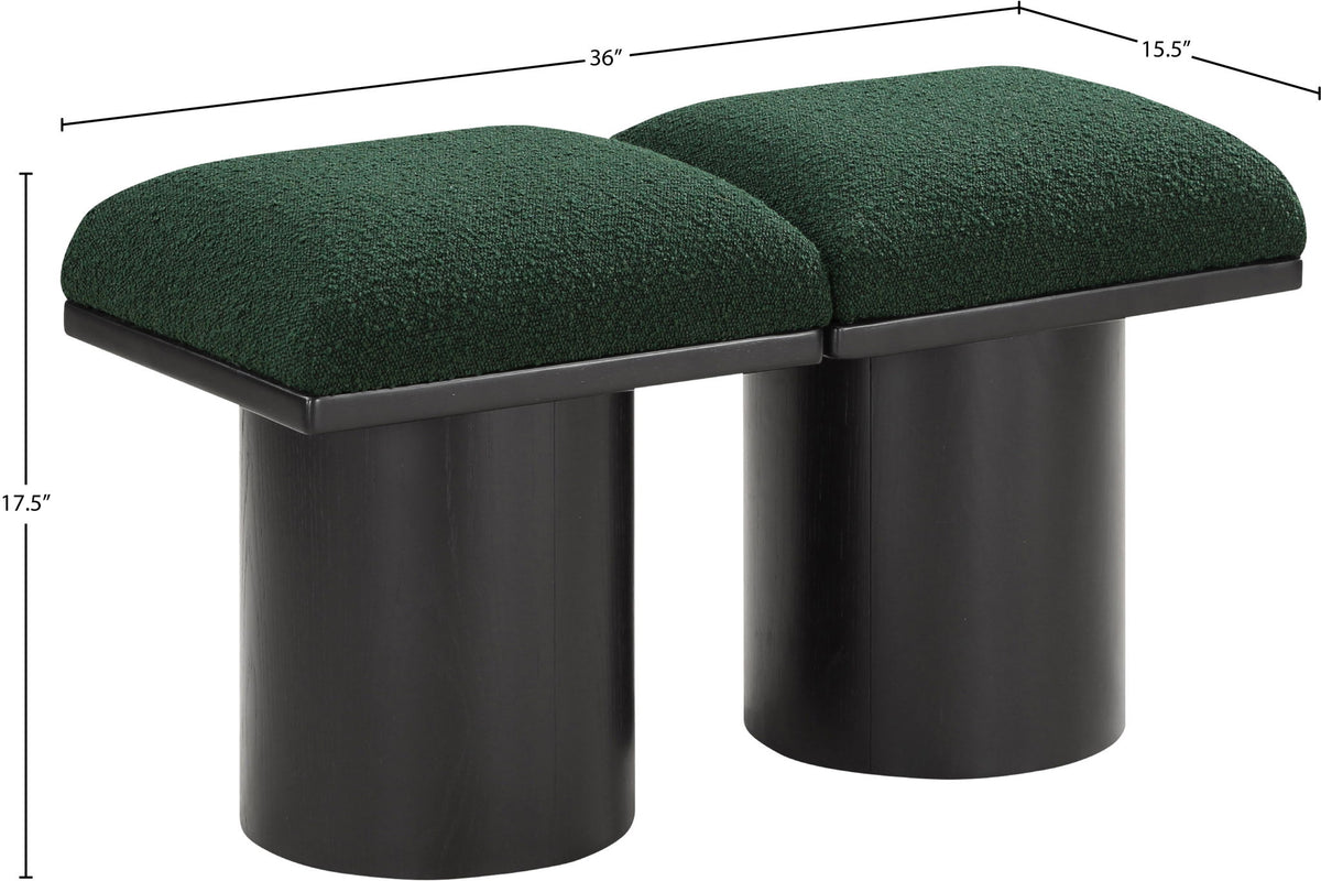 Pavilion - 2 Piece Modular Bench With Black Base