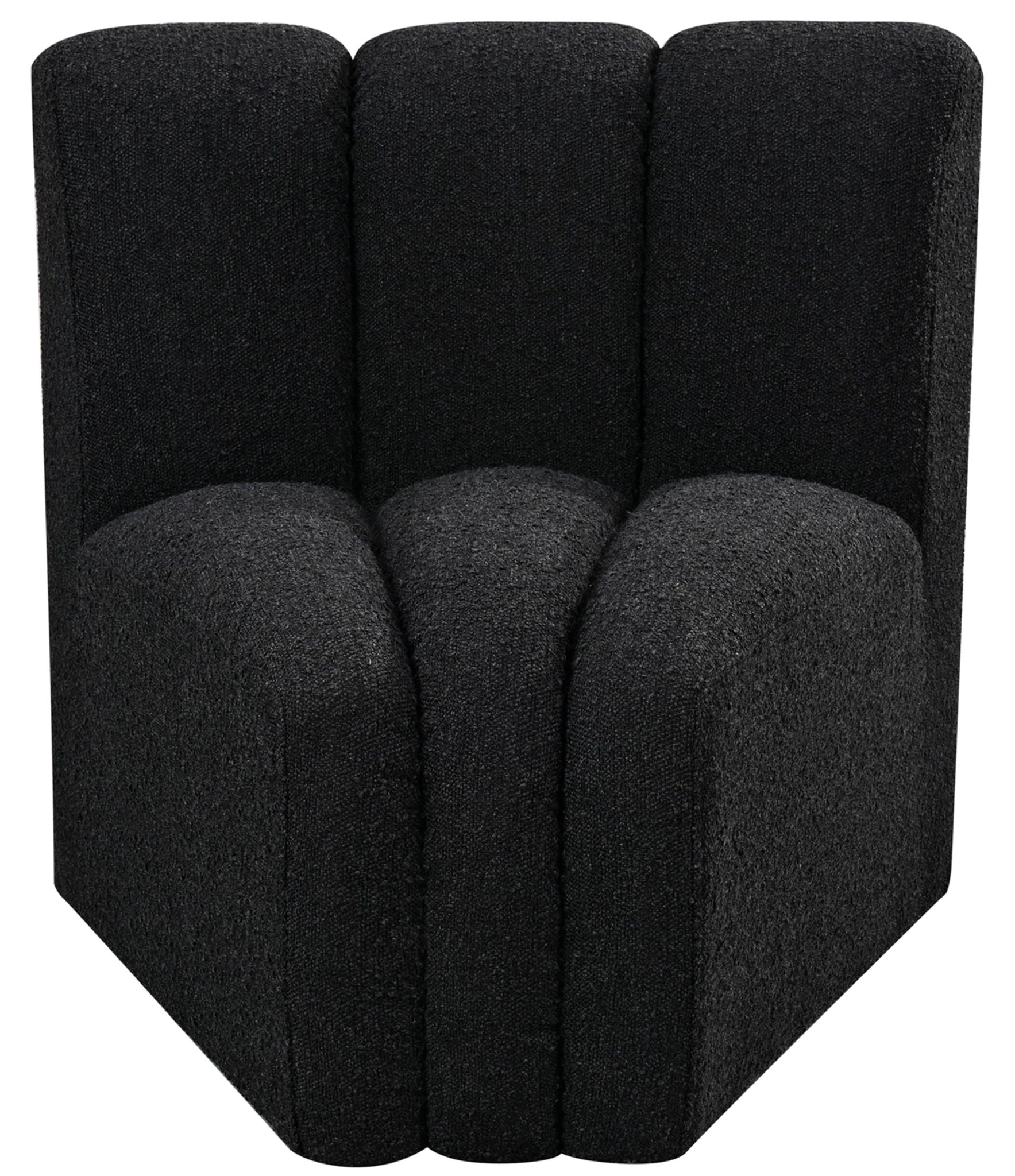 Arc - Boucle Fabric Curved Corner Chair