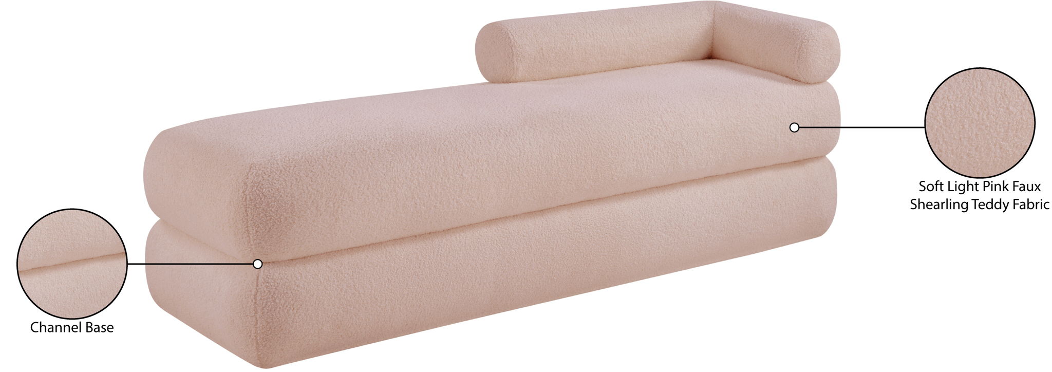 Kennedy - Teddy Fabric Bench