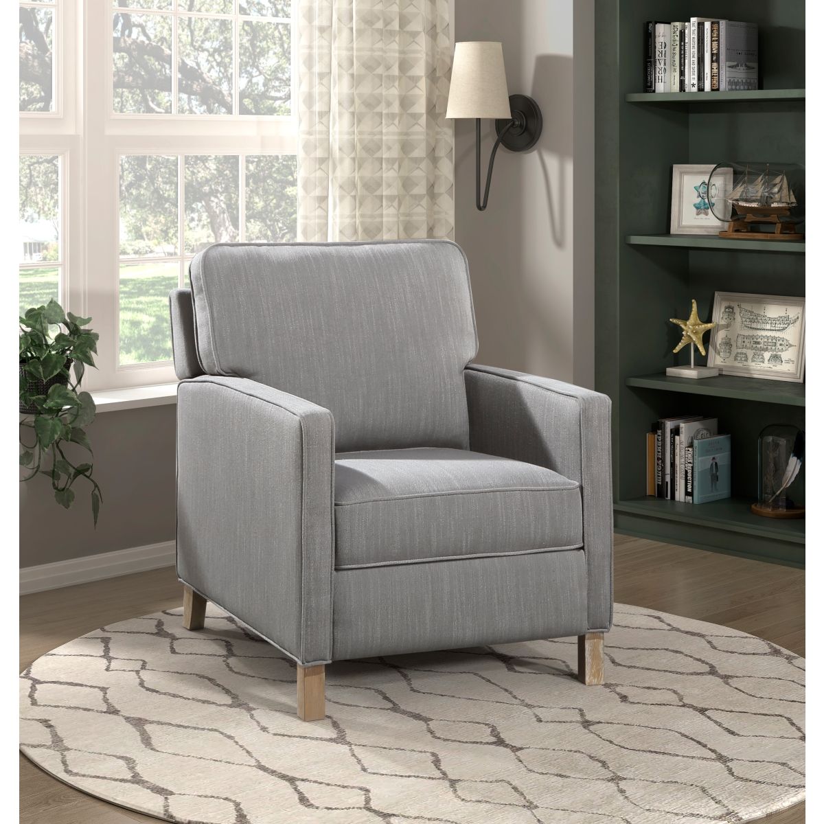 Hampstead - Push Back Reclining Chair - Gray