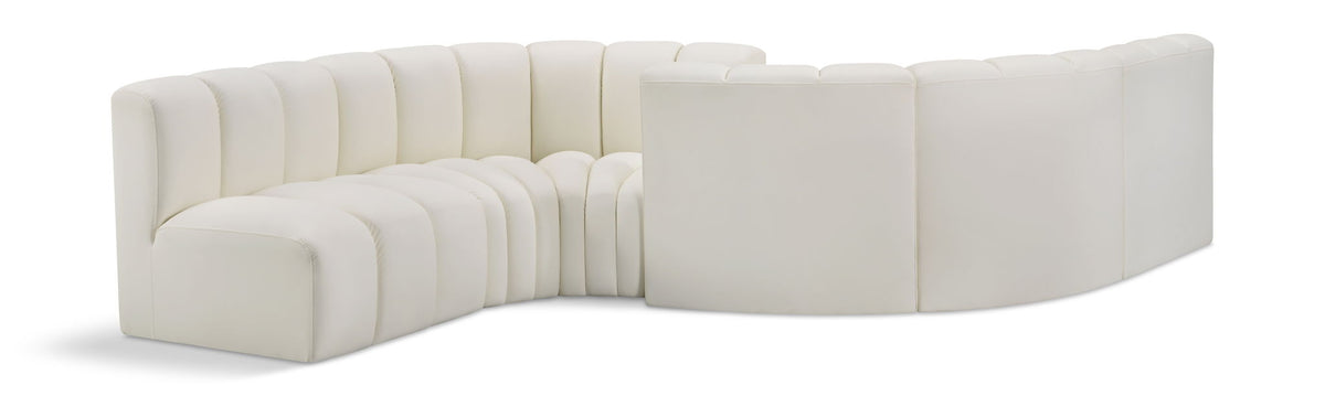 Arc - Faux Leather 6 Piece Modular Sofa