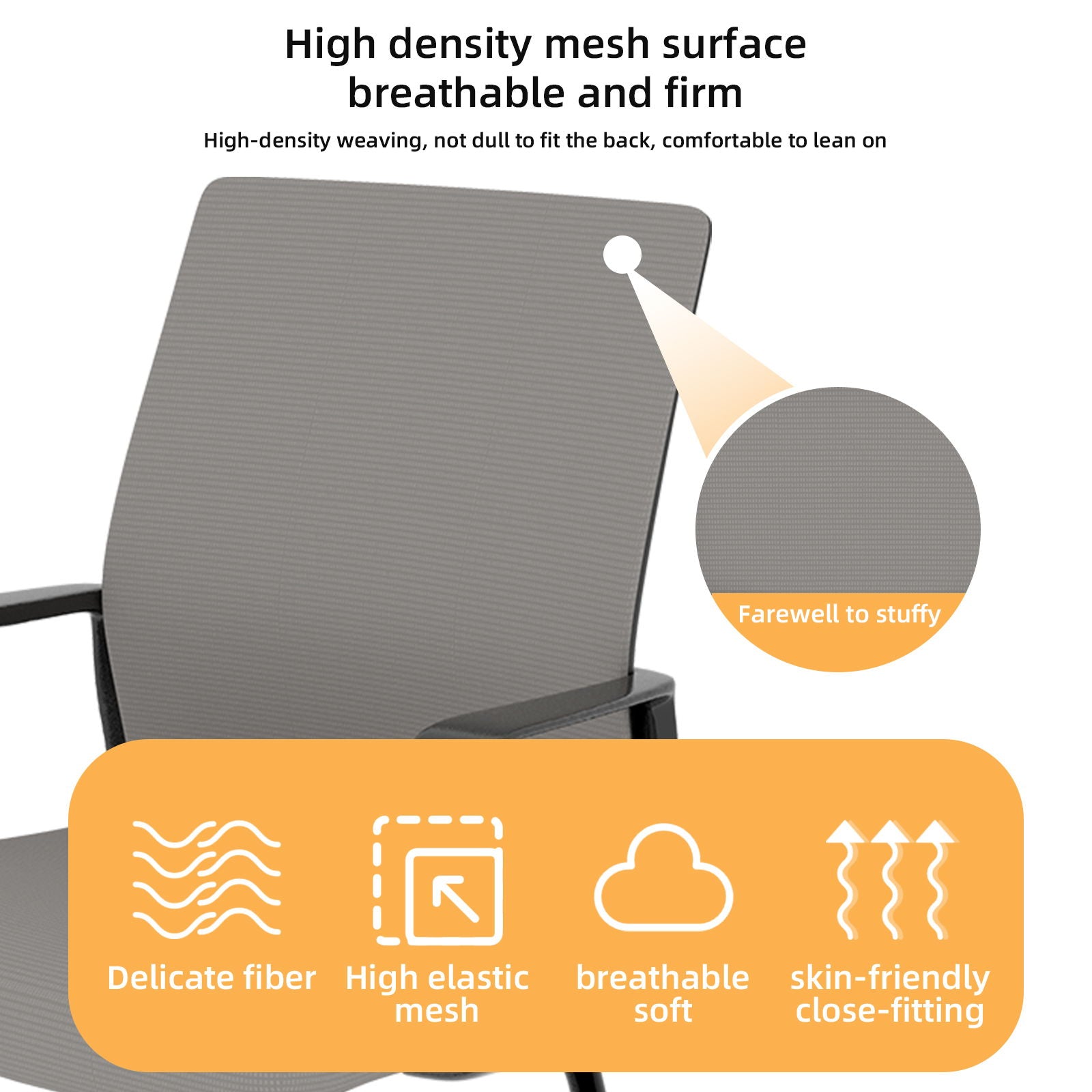 Minimalist Office Chair & Soft Backrest