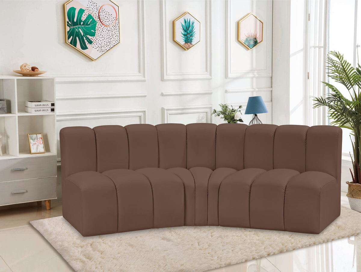 Arc - Faux Leather 3 Piece Modular Corner Sofa