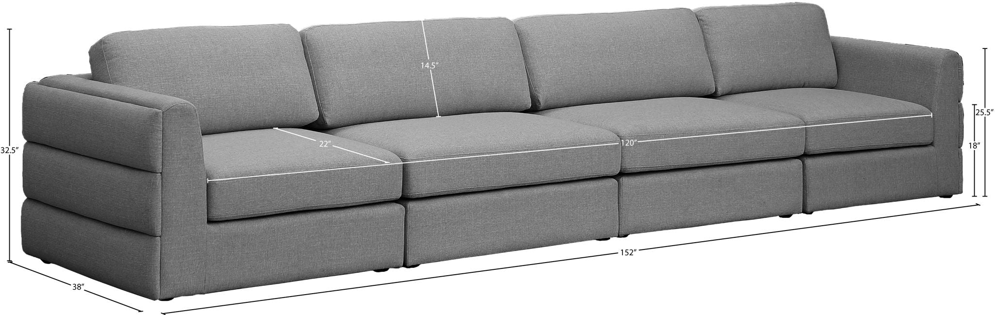 Beckham - Modular 4 Seat Sofa